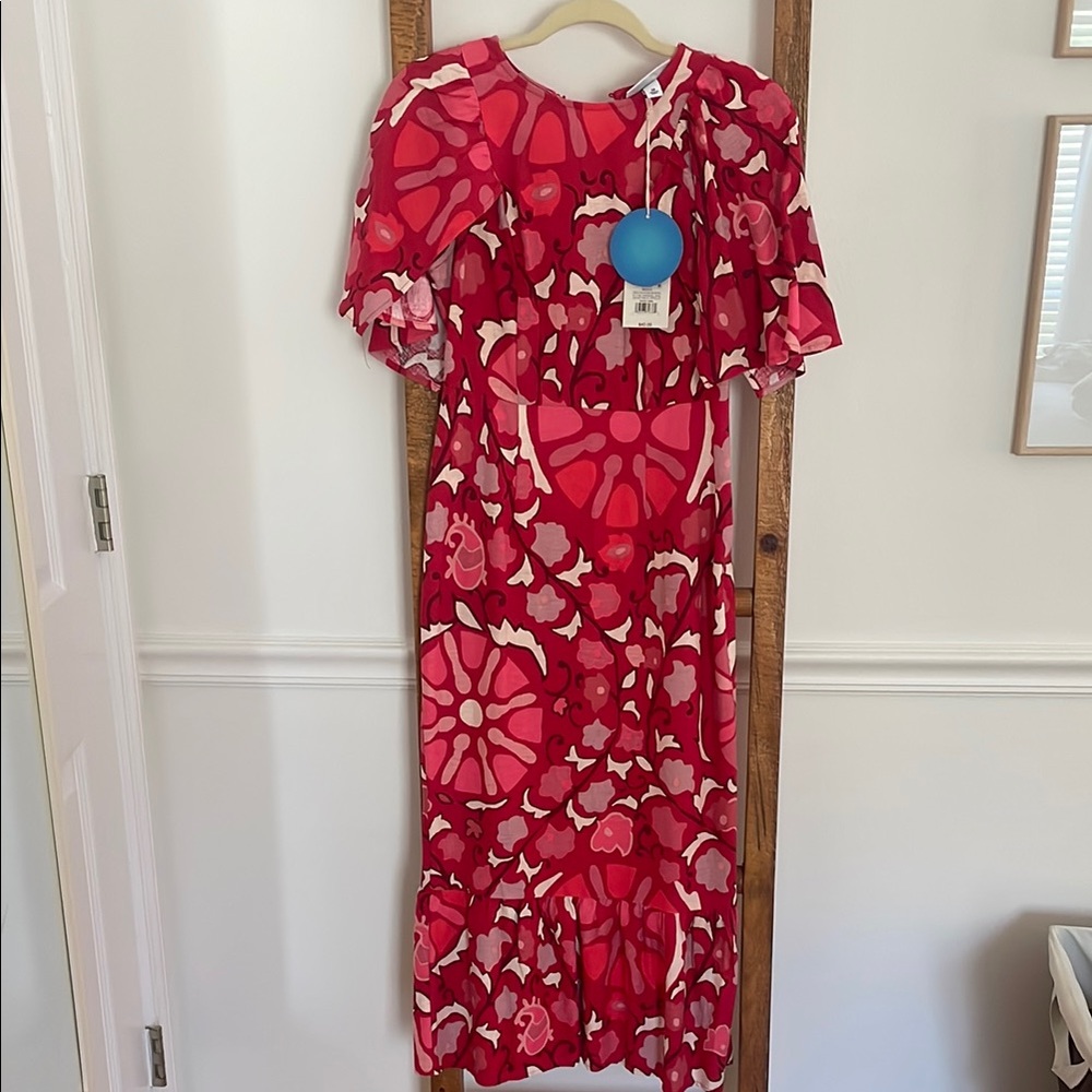 Rhode x Target Red Floral Midi Dress